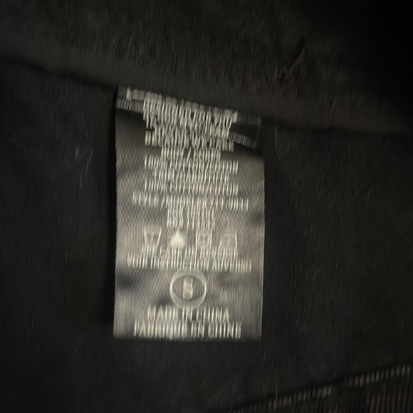 BlankNYC women distressed black jean jacket with lace up sleeves, back & sides - Picture 8 of 13